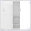 Lit escamotable double avec garde-robe et tablette de rangement, cadre de lit plateforme pliable multifonctionnel