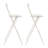 Portable Folding Bar Stool With Backrest Tall Bar Stools (2 Pcs, 29.53Inch) White-635769008