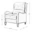 Fauteuil inclinable manuel en cuir véritable avec pattes en bois massif Beecher Traditional-529000370