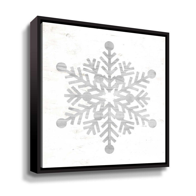 «Snowflake Dreams III», impression sur toile, Toile à cadre flottant noir, H 10 po x l 10 po x P 2 po