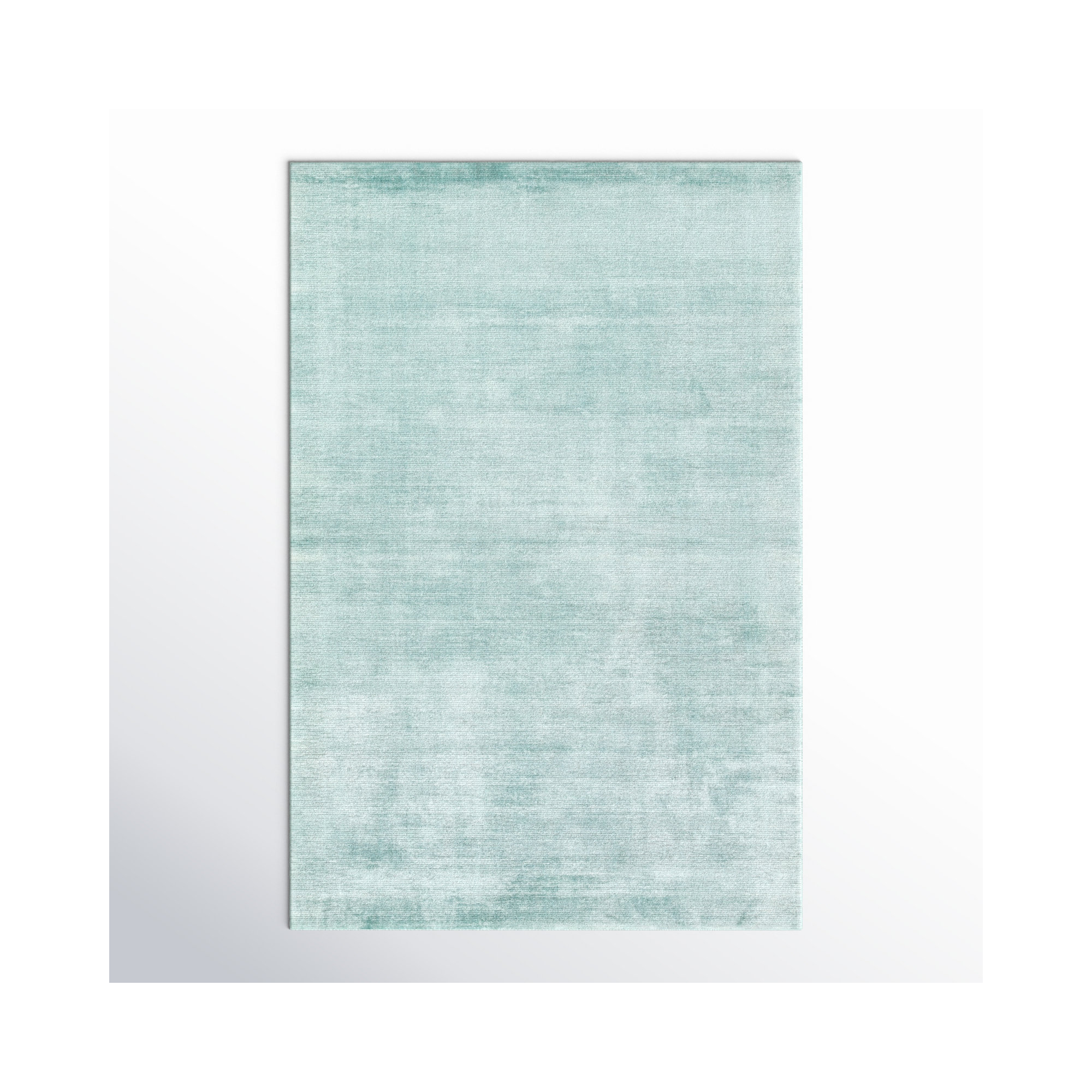 Owens Handmade Viscose Aqua Blue Rug, Rectangle 2' x 3'