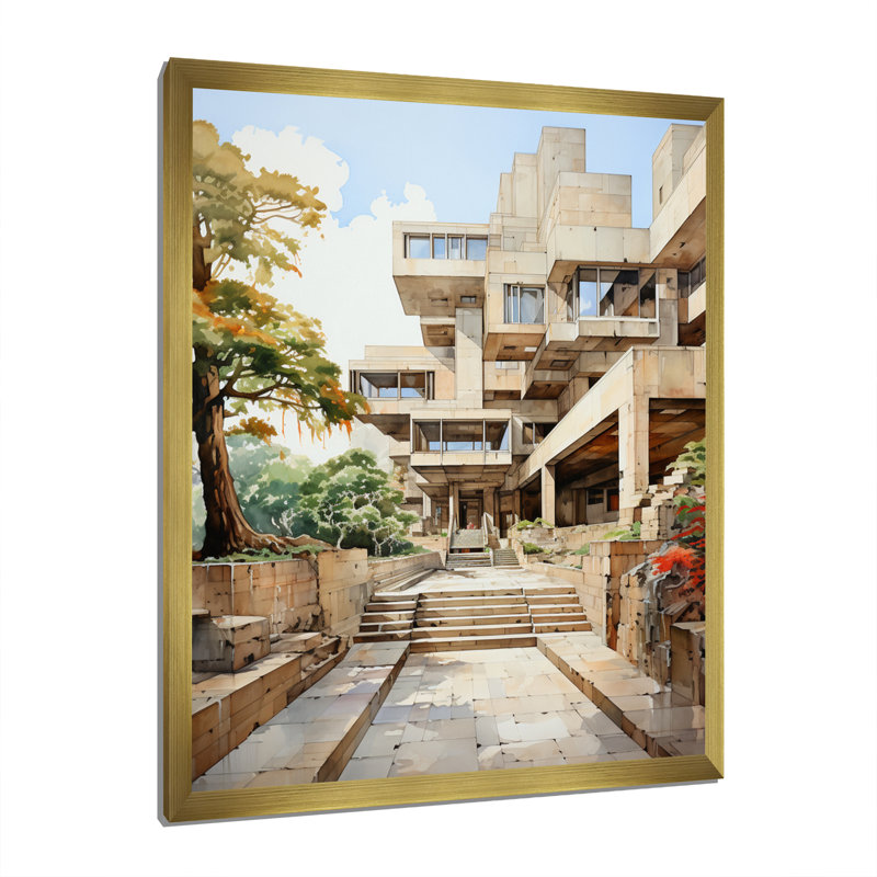"Zurich", art mural sur toile Cityscapes, H 32 po x l 16 po x P 1 po, Encadrement doré