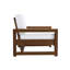 Causeuse d'extérieur en bois de teck massif Gustina avec coussin et accoudoirs-1118500621-1118507691