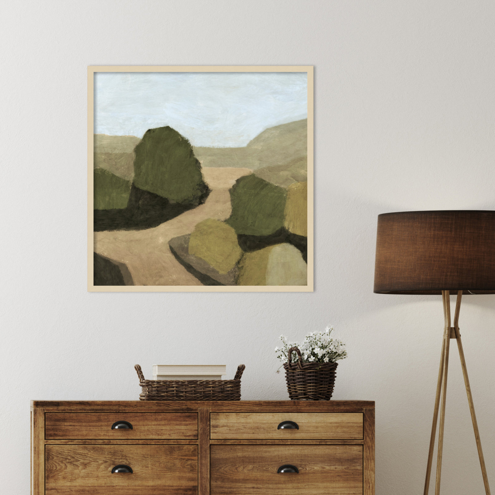 Paysage 1 Print by Dan Hobday, Brown, 33" H x 33" W