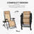 Outdoor Rocking Chairs, Foldable Reclining Zero Gravity Lounge Rocker W/ Pillow, Cup & Phone Holder-78694956