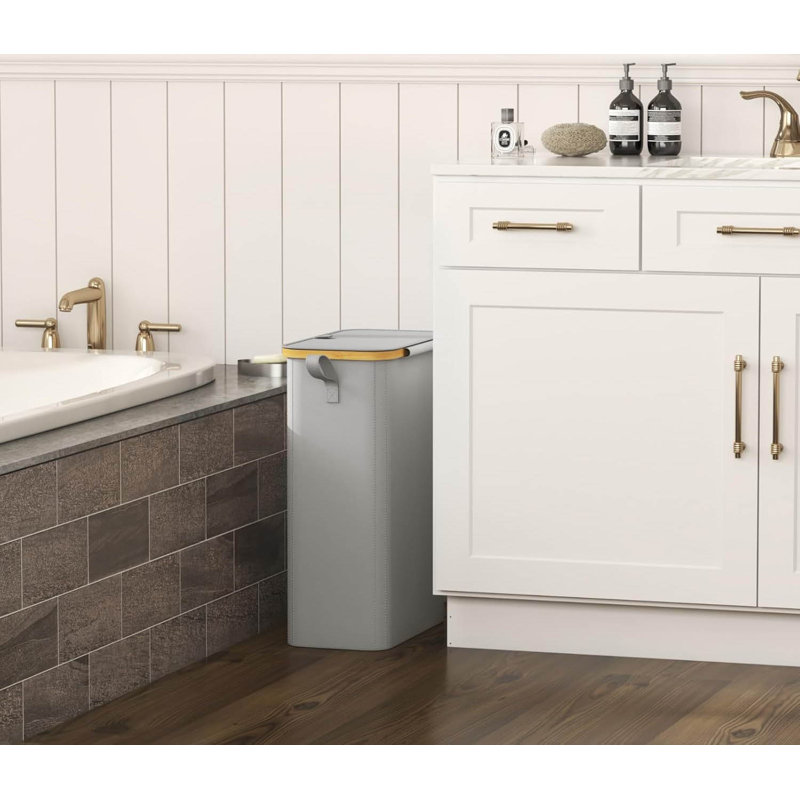 Laundry Hamper, Silver Grey