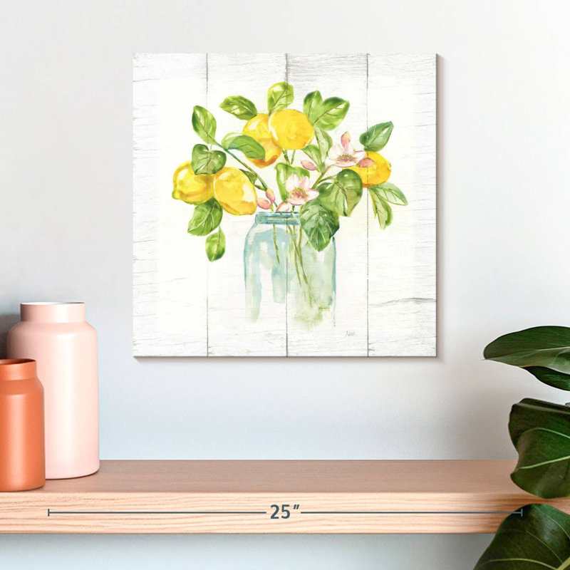 Yarlin Lemon Branches I, 16" H x 16" W
