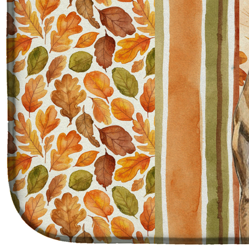 Brindle Boerboel Heirloom Fall Dish Drying Mat