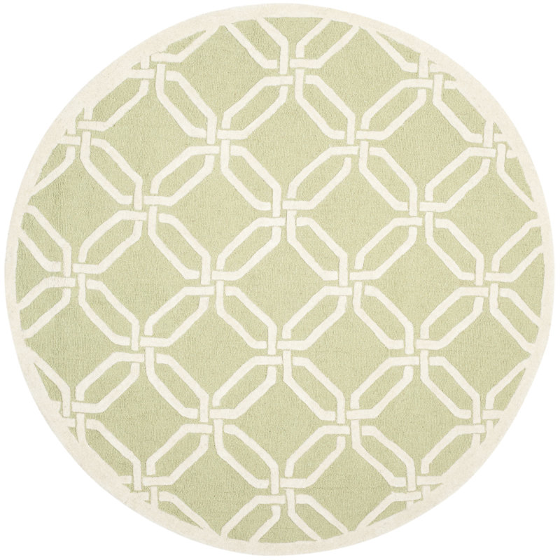 Cambridge Hand Tufted Wool Geometric Rug, Round 6'