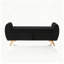Banc de rangement noir en velours côtelé moderne 57,1 po-444463718