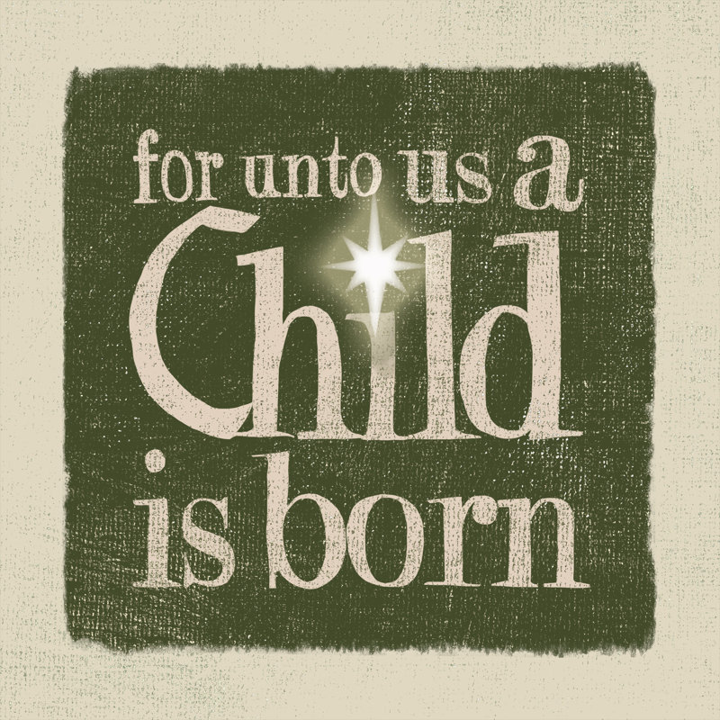 Child Is Born - Wrapped Canvas Print, 30cm H x 30cm W