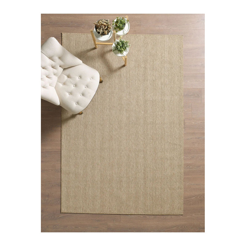 Beige Polypropylene Carpet, 3.3 x 16.4 ft | 100% Antibacterial, Machine Woven, Non-Slip Dot Underside, 0.3 in Pile Height | Durable, Easy to Clean, Perfect for Living Room & Bedroom | Stylish & Functional Decor