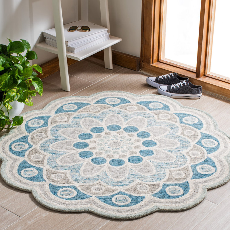 Tapis en laine touffeté à la main Novelty, Rond 4 pi