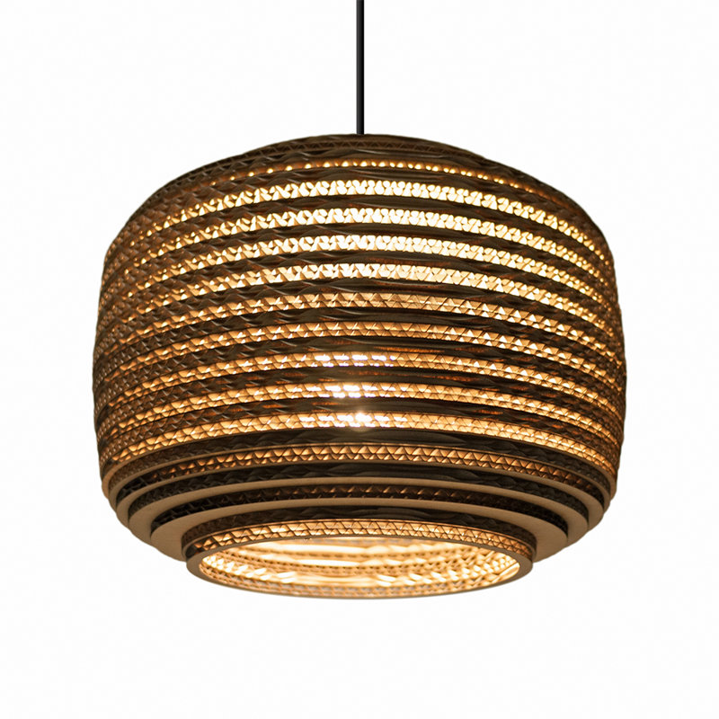 Scraplights Ausi 12 Pendant Natural, 11" H x 8.5" W x 8.5" D, Brown