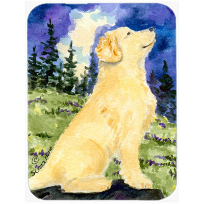 East Urban Home Golden Retriever Glass Cutting Board