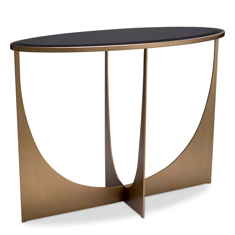 Elegance 39.96'' W Glass Console Table