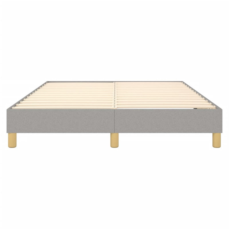 Box Spring Bed Frame Light Grey Full Fabric , Light Grey, Full