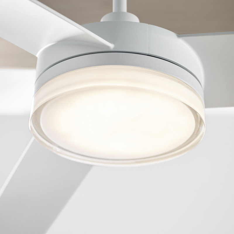 LED Ceiling Fan, Matte White