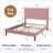 Modern Velvet Upholstered Bed Frame With Adjustable Headboard, Full Size, Queen Size, King Size, No Box Spring Needed-657436834-657436840