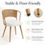 Ensemble de salle à manger ovale extensible 5 pièces avec table à pied central en bois clair naturel et 4 chaises rembourrées en osier brun-948269594-948269595