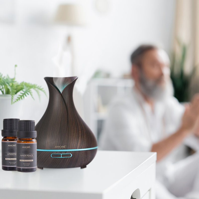 Ensemble de 6 huiles essentielles d'aromathérapie