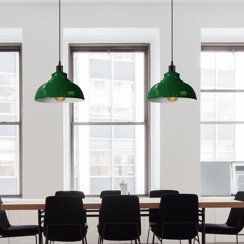 Reich 1 - Light Dome Pendant, 124cm H x 30cm W x 30cm D, Gloss Green