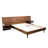 Bed With 2 Built-In Nightstands In Pecan King Concealed Accumulation Pecan, Wood Construction-1306459810