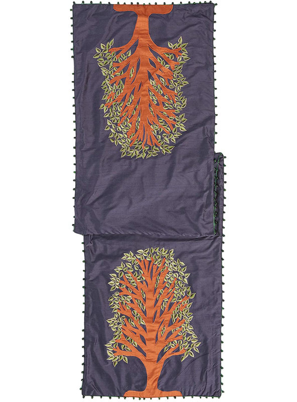Tree of Life Table Runner, Navy