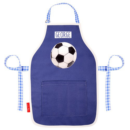 Football Childrens Apron, Navy, 2-5 Years