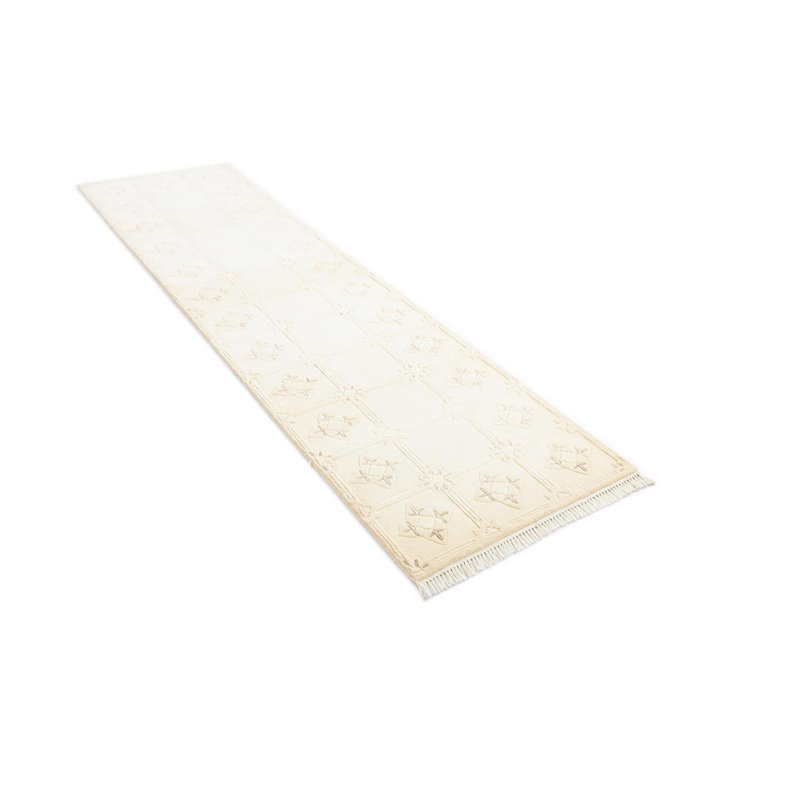 Tapis de couloir beige Indira