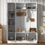59" Wide Entry Hall Tree With 6 Cabinets And Adjustable Shelves-263804813