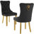 Traditional Velvet Wingback Tufted Solid Wood Upholstered Dining Chairs With Lion Head Pull Ring-365596490-358306961