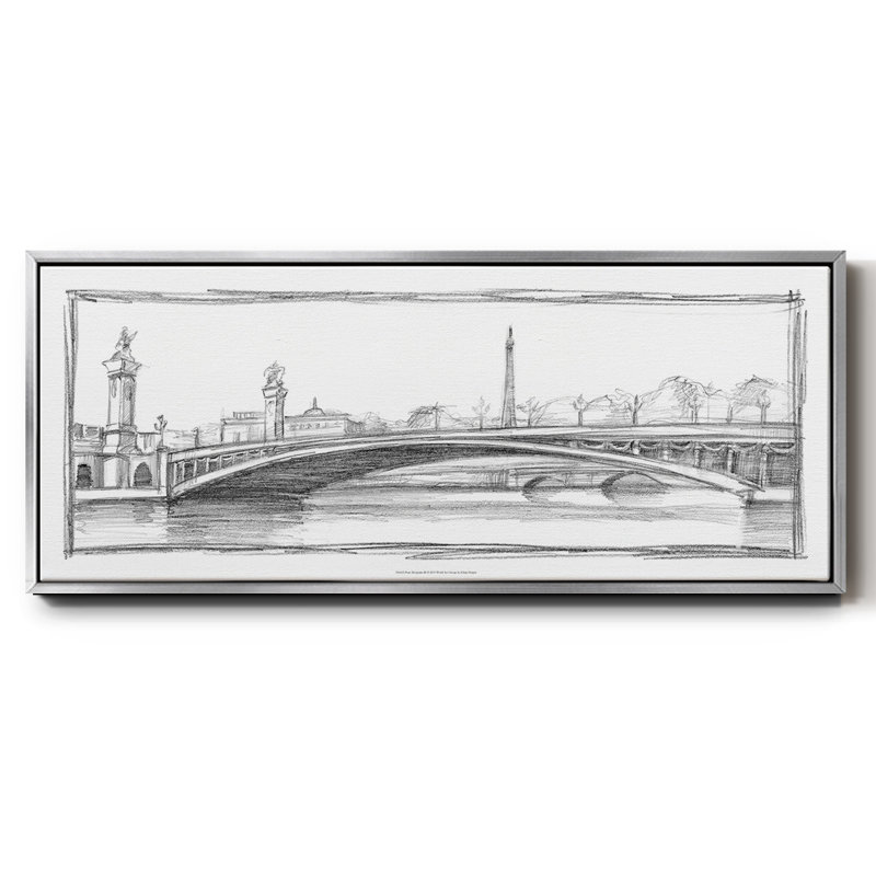 Pont Alexandre III- Framed Canvas, 20" H x 50" W