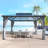 13 pi. L 10 pi. D Pavillon de jardin en aluminium