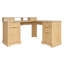 L-Shaped Desk with Charging Station And Monitor Stand-535439723