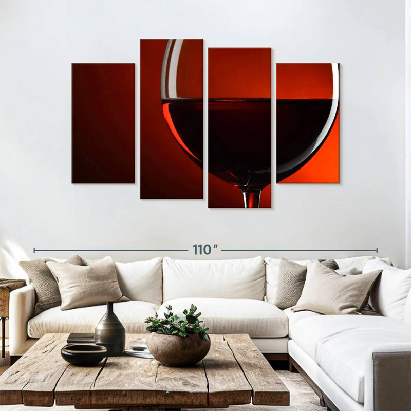 Yarlin Red Wine Glass Silhouette, 54" H x 84" W
