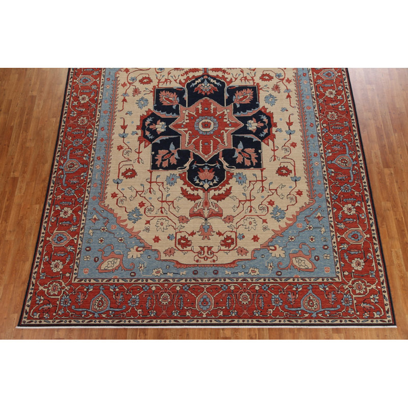 One-of-a-Kind 9'9" X 13' New Age Wool Area Rug in
