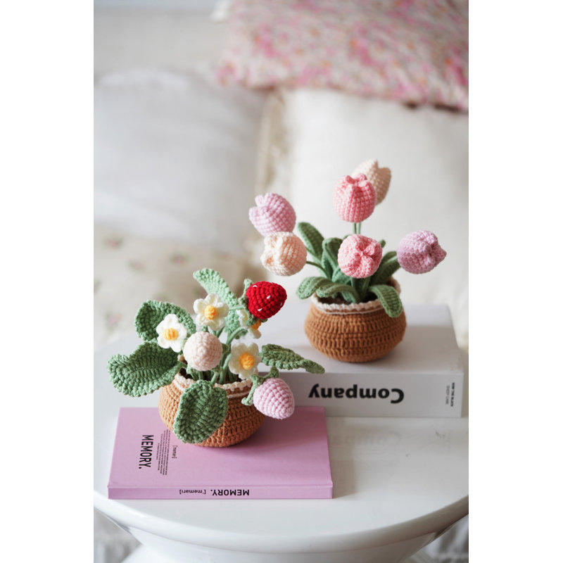 Fleurs en pot Amigurumi DIY Kit au crochet Wizardi F07N8-M28