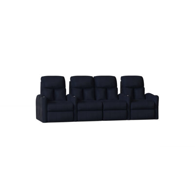 Upholstered Home Theater Seat with Cup Holder