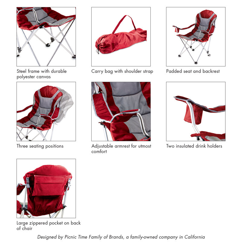 Folding Camping Chair with Cushions