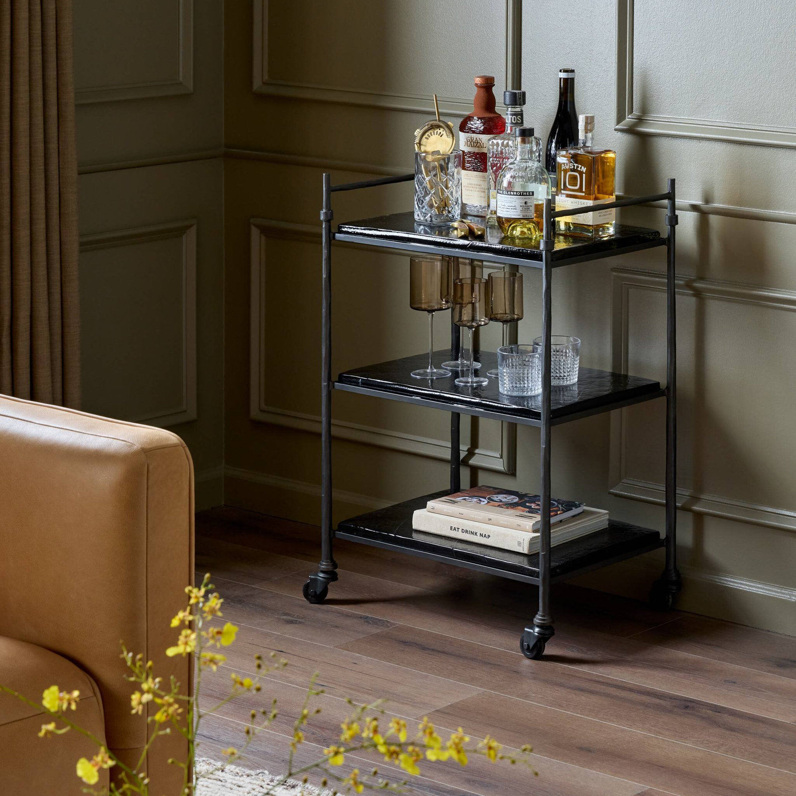 Gaviana Metal Bar Cart