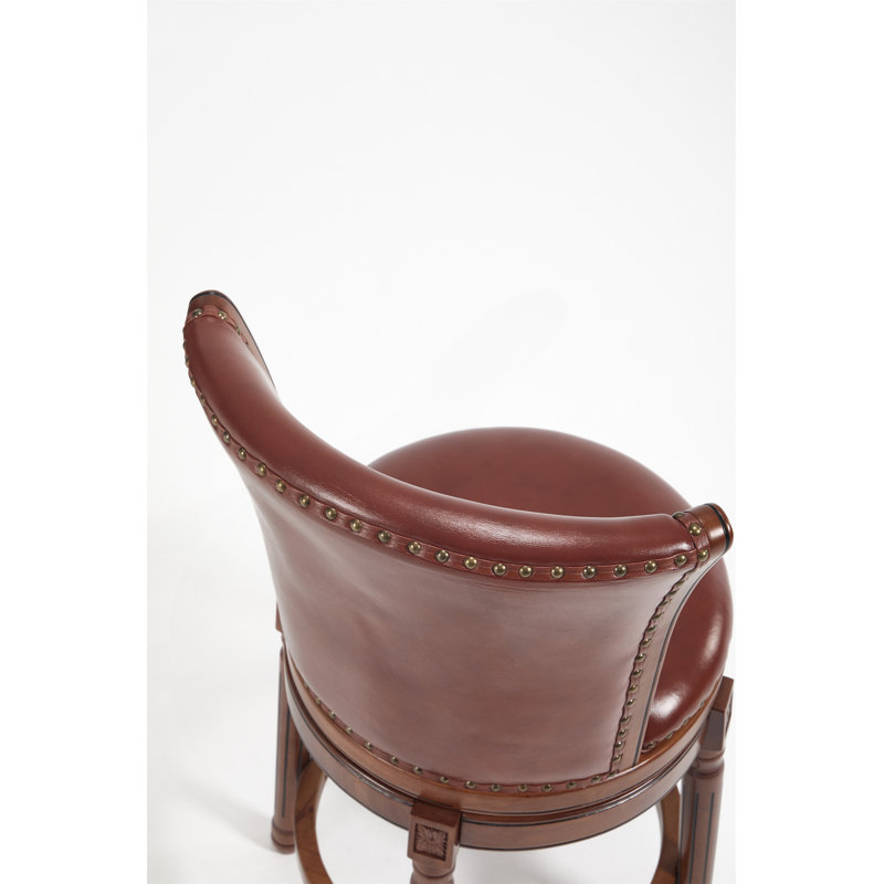 Tabourets de bar pivotants 360 ° en cuir avec support pour le dos