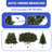 6' Pre-Lit Spruce Artificial Christmas Tree, Holiday Tree, Green Christmas Tree With Pre Strung Warm LED light and 8 Lighting Modes