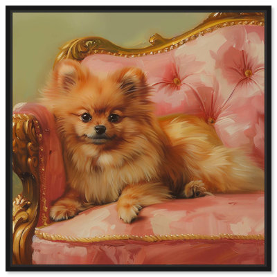 Canapé poméranien, reproduction d'art sur toile par Art Remedy