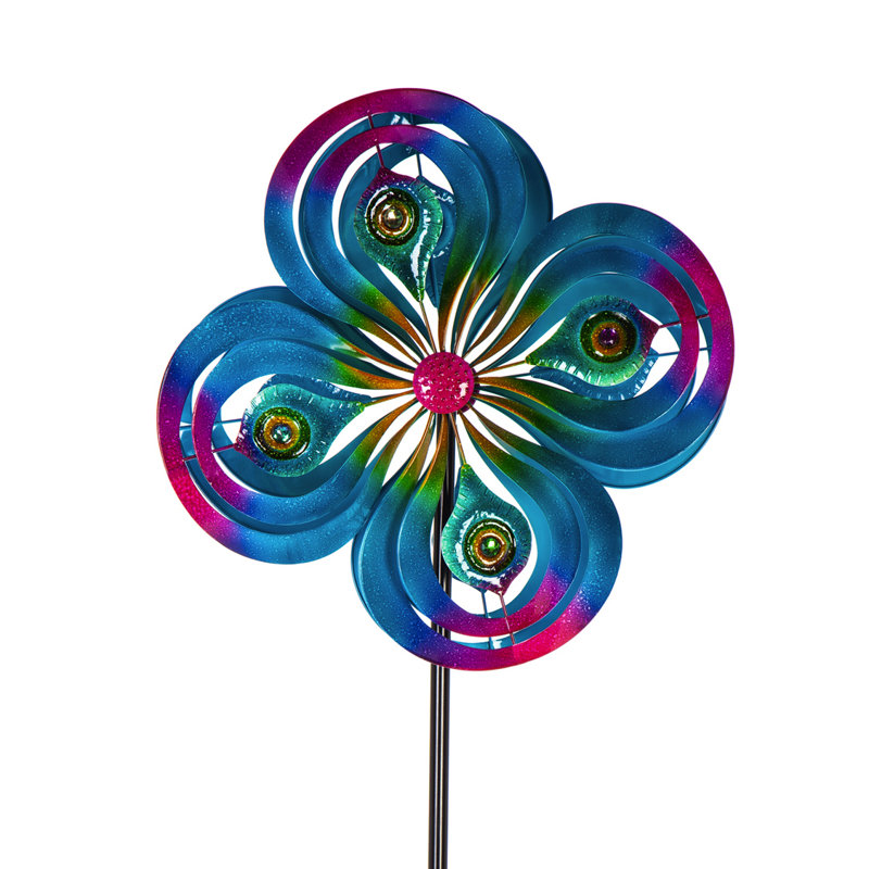 Ventilateur à spirale bleu paon, 75 po