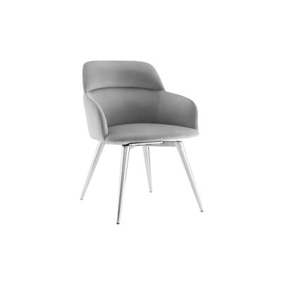 Fauteuil en velours Kyriana