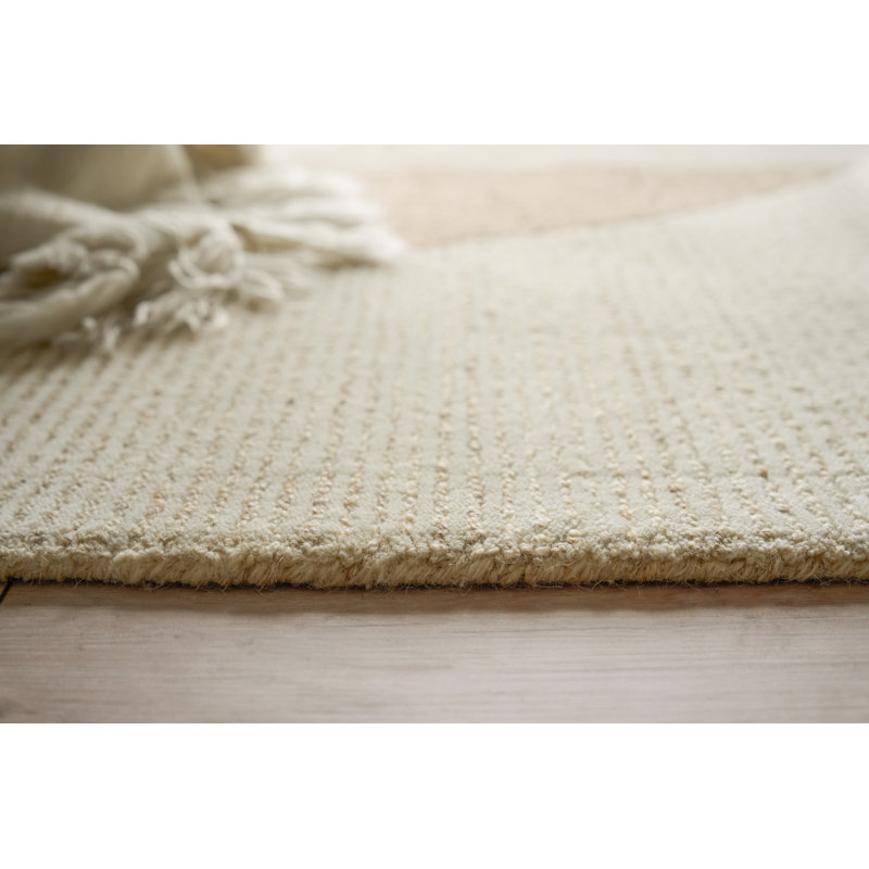 Mikura Hand Tufted New Zealand Wool Taupe/Light Brown/Ivory Area Rug, 14'X18'