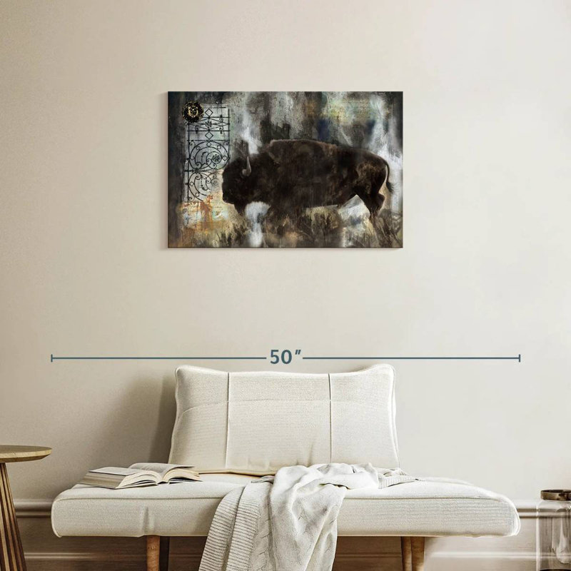 Brampt Wandering Buffalo, 20" H x 30" W