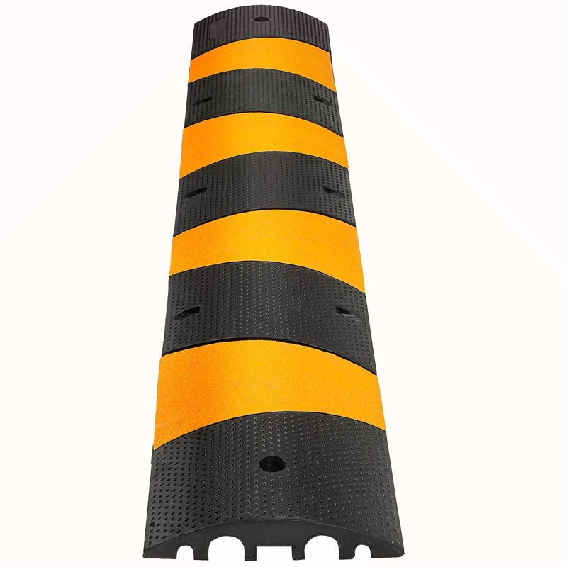2Pcs 6 pieds allée en caoutchouc modulaire robuste 72,4 x 12 x 2,4 pouces pour rampe de protection de câble pour garage Gravier asphalte, 2-Pack-6Ft-Speed