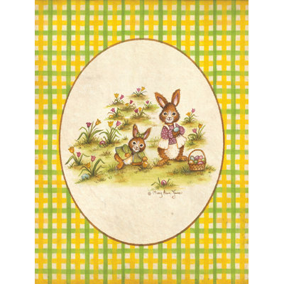 «Pâques, chasse aux œufs sur toile» par Mary Ann June, reproduction